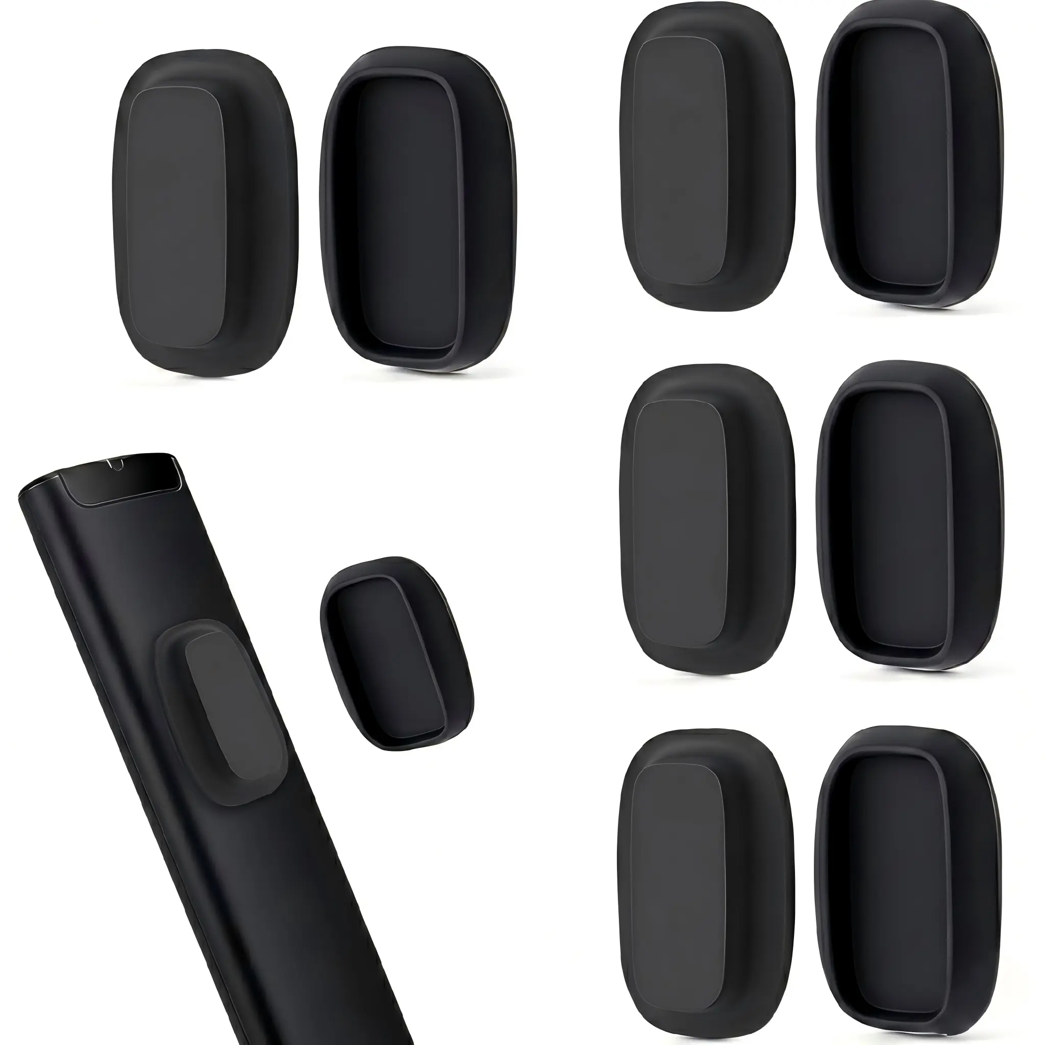 4-Pack Magnetic Remote Holder | No Drill Wall Mount Organizer | Renter Friendly Apartment Must Haves | Home Storage Hack for TV/AC | Room Finds Stick