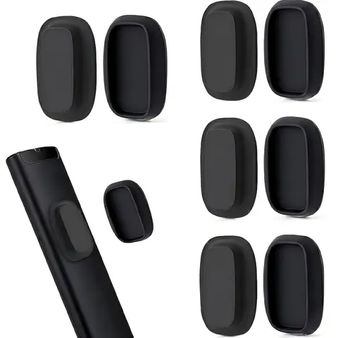 4-Pack Magnetic Silicone Remote Organiser, No-Drill Adhesive Tape Wall Mount Garage Storage Hooks, Household Home Organizer for Bedside, TV, AC, Soundbar & Fans