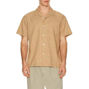 Obey Adrian Woven Shirt in Abbey Stone Multi