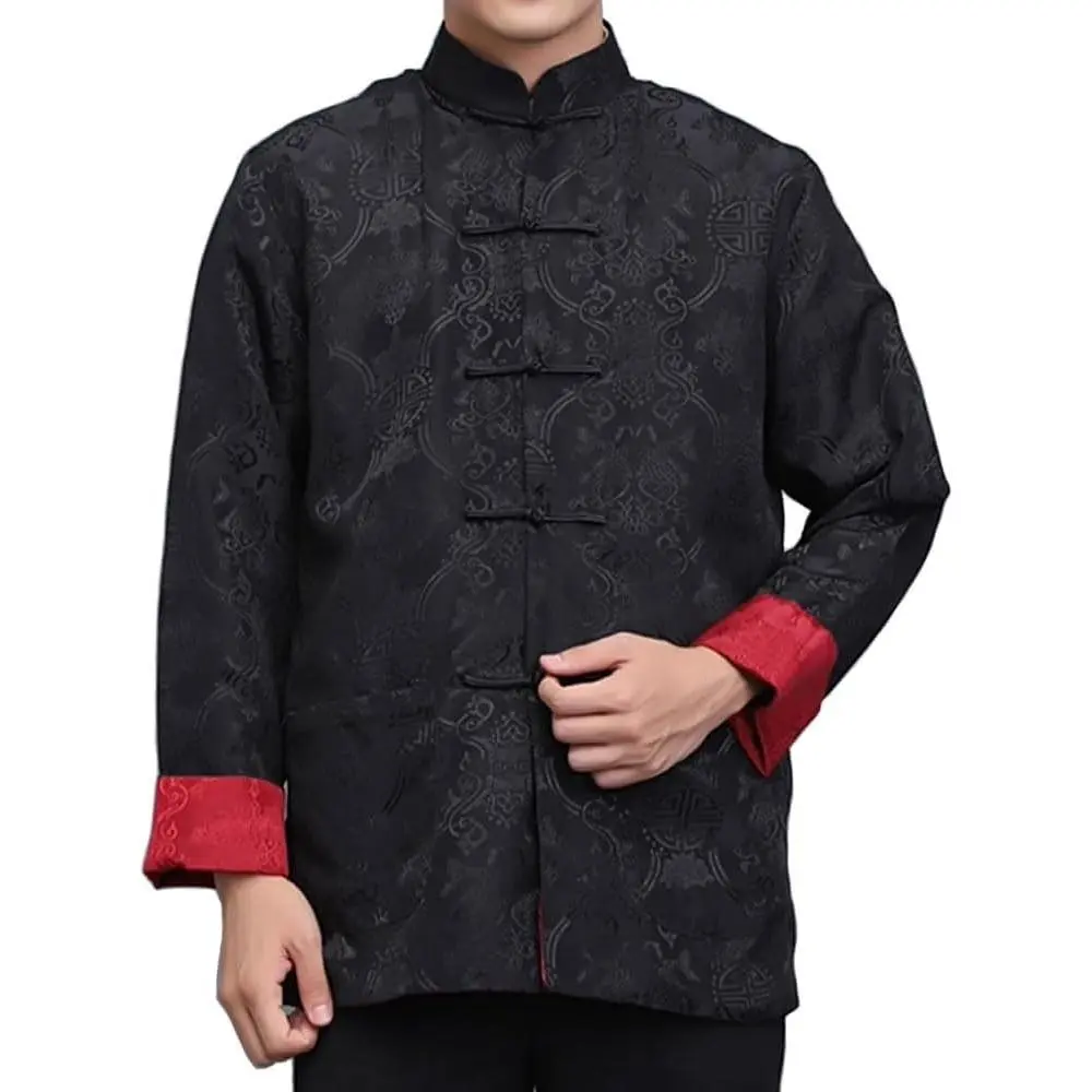 Kung Fu Tops Uniform Tang Men Chinese Traditional Clothing Hanfu Martial Arts