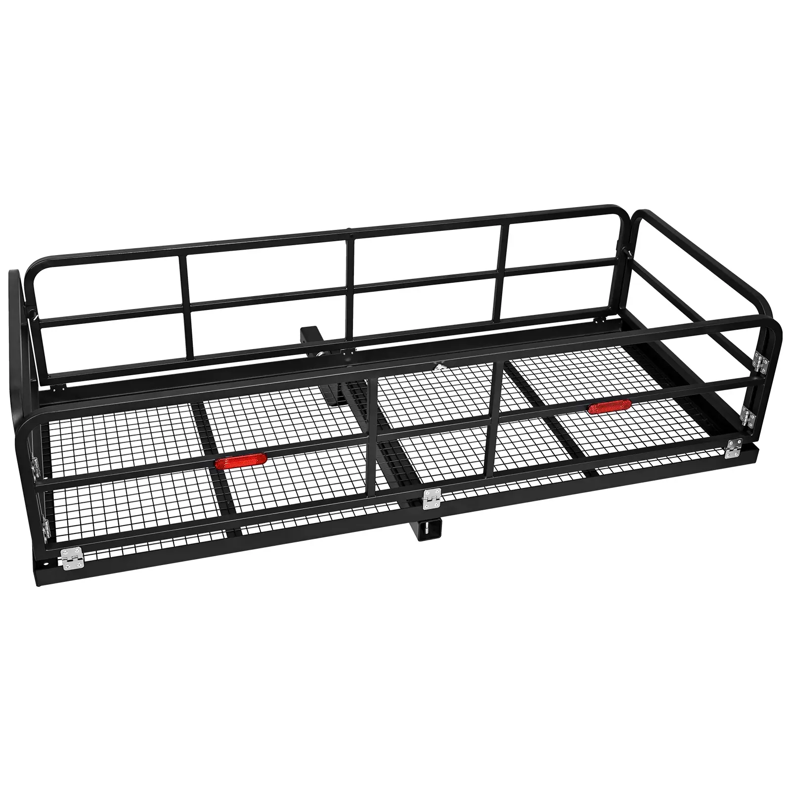 Heavy-Duty Folding Hitch Cargo Carrier Basket – 750 lbs Capacity, 60 x 26 x 13.8 in, Rear Luggage Storage with High Side Rails, Wheels & Handle, Fits 2" Receiver, for Car, SUV, Truck, RV, Portable, Ideal for Camping and Hauling Heavy-Duty Folding Hitch Ca