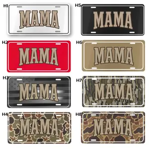 MAMA Camo License Plate, Car Accessories for Moms Camo Truck Tag Cute Mom Car Decor Custom License Plate Frame Gift for Mom New Mom Gift Mother’s Day Car Accessory