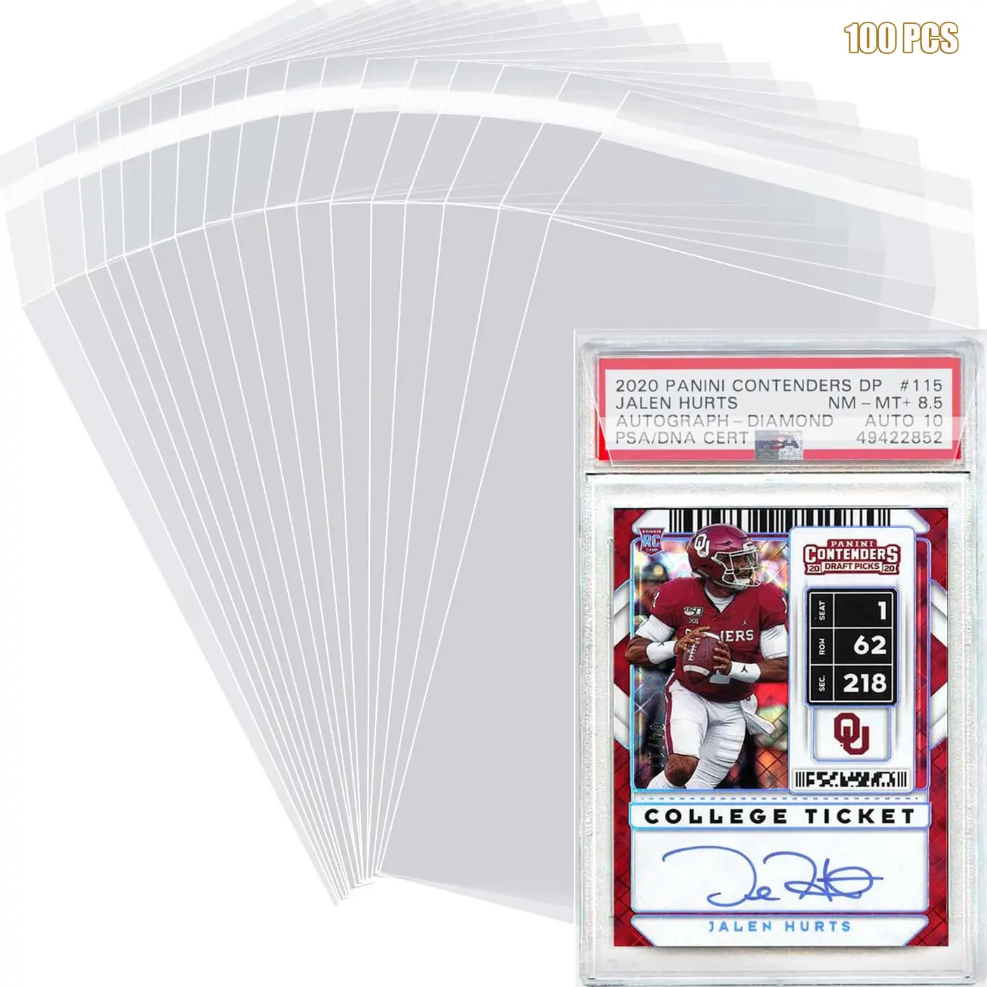 PSA Slab Sleeves for Graded Cards | PSA Exact Fit Graded Card Sleeves, Resealable Slab Protector, Card Sleeve Protectors, Polypropylene Sleeves for TCG Collectors - Sports, Trading & Gaming