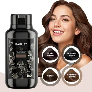 Multicolor 6 in 1 Instant Hair Dye Shampoo, Hair Color for Grey Coverage, Herbal Ingredients, Natural Tinte, Ammonia-Free, Long lasting, Haircare