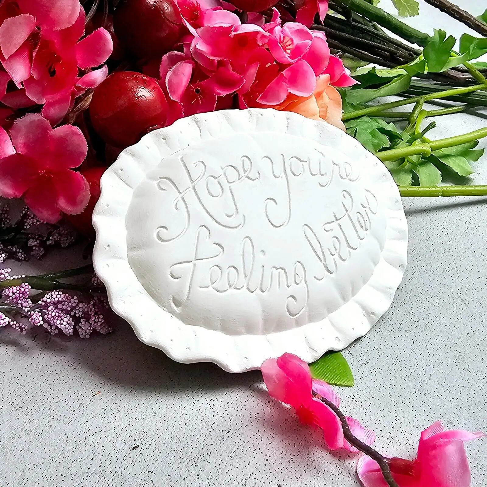 Ready To Paint Ceramic Bisque Pottery - 3.5h x 4.6 x 0.6 inches - Hope-Themed DIY Craft for Toys & Hobbies, Candle & Soap Making Projects