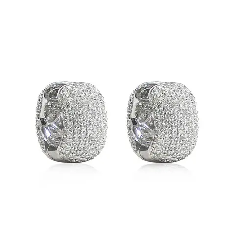 UURiel High Quality Sparkling Zirconia Hoop Earring Sets, Men's Cubic Zirconia Earrings, Ideal BF Gift for Black Friday Jewelry Accessories, High Quality Earrings