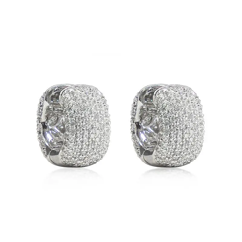 UURiel High Quality Sparkling Zirconia Hoop Earring Sets, Men's Cubic Zirconia Earrings, Ideal BF Gift for Black Friday Jewelry Accessories, High Quality Earrings