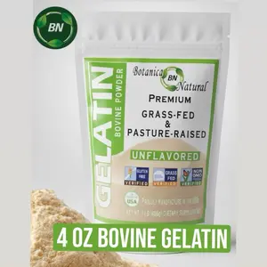 BN 4 oz  GELATIN BOVINE POWDER GRASS-FED PASTURE-RAISED UNFLAVORED