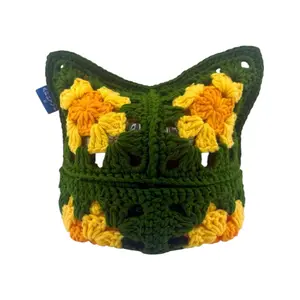 Crochet Cat Hat - Citrus