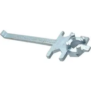 Vestil Cast Steel Drum Plug Wrench, 12" Long Handle, Model BNW-IX-W, Compatible with Industrial Metal and Plastic Drum Plugs & Bungs
