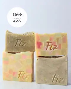 The Duo - Coconuts & Quiet Time + Flowerful - Mini or Full Size Soap Bars for Hands & Body