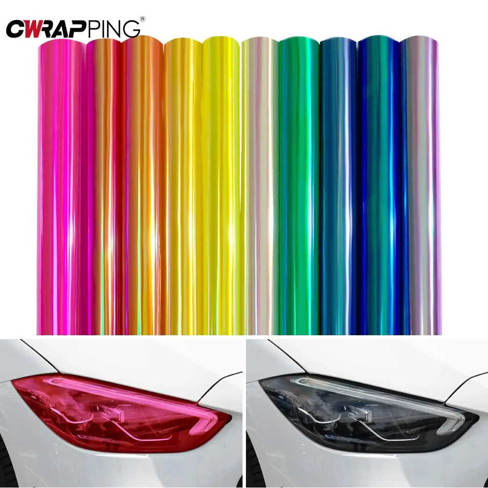 Automobile Chameleon Headlight Color Cover Headlight Tail Light Waterproof Mist Motorcycle Light Self-adhesive Film Accessories
