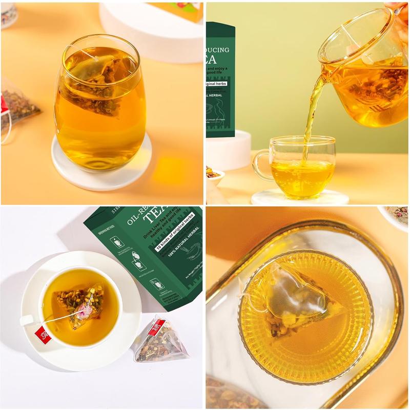 Oil-Balance Herbal Tea – 10-Herb Natural Blend for Digestive Comfort & Refreshing Taste, 15 Tea Bags