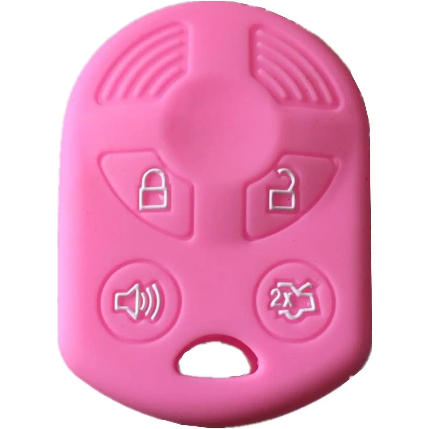 Rpkey Silicone Car Key Protector Case - Keyless Entry Remote Cover for Ford, Lincoln, Mercury (Fits OUCD6000022, 164-R8046, 164-R7040, CWTWB1U722) - Pink