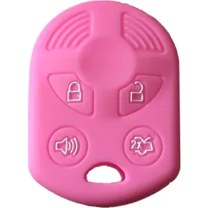 Rpkey Silicone Keyless Entry Remote Control Key Fob Cover Case protector Replacement Fit For Ford Lincoln Mercury OUCD6000022 164-R8046 164-R7040 CWTWB1U722 (Pink)