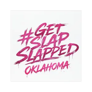 #Get Slap Slapped Oklahoma car magnet | Pink graffiti decal