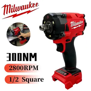 Milwaukee Tool 300Nm Cordless Impact Wrench 2800RPM 1/2" Drive High Torque Power Tool for Auto Repair Tire Removal Garage