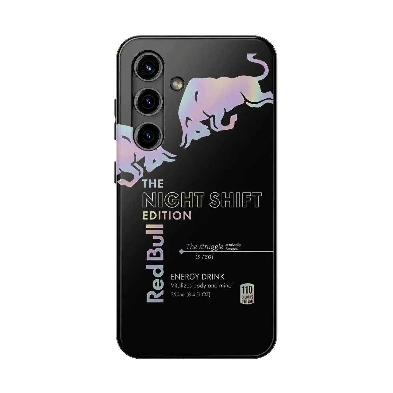 RedBull Night Shift Holographic Phone Case Compatible with iPhone 7, 8, X, 11, 12, 13, 14, 15, 16 17 & Samsung Galaxy S21, S22, S23 & S24 S25 series I