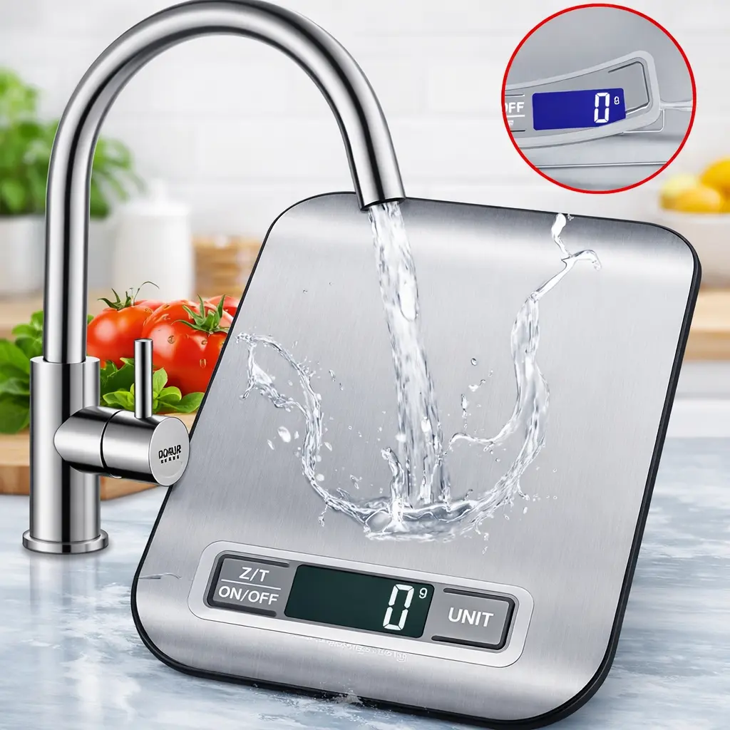 Food Scale, 11lb Kitchen Scale with 6 Units Tare Function & LCD Display, 0.05oz/1g Stainless Steel Digital Food Scale Grams and Ounces for Baking, Cooking, Dieting and Meal Prep (Batteries Included)
