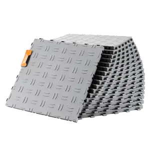 Garage Tiles Interlocking, 12 x 12 x 0.53 Inch 50 Pack Garage Floor Covering Tiles, Non-Slip Double-Sided Texture Garage Flooring Tiles, For Garages, Basements, Repair Shops, Silver