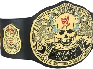 Smoking Skull Adult Championship Title Belt Replica - 2mm Leather Straps  - Fan Gift World Wrestling