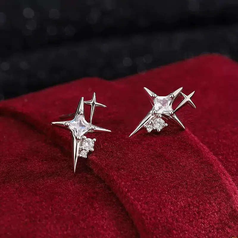 Zirconia Cross Casual, Unisex Hip Hop Style Jewelry, Cross Earrings, Perfect Gift for Special Occasions, Versatile Fashion Accessory