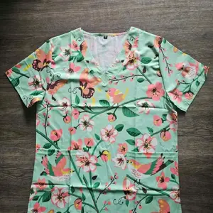 Medical Scrub Tops - Professional Nursing Uniform Tops for Healthcare Workers Womenswear Clothes Workwear