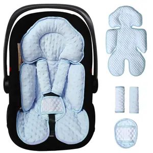 Infant Car Seat Insert, Reversible Baby Carseat Cushion 2-in-1 for Newborns Toddlers Head & Body Support Pad for Carseats, Strollers, Swings, Bouncers