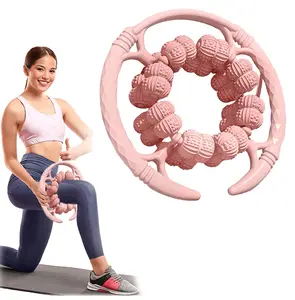 Deep Tissue Leg Massager Roller with 32 Nodes, Ring Shape Thigh Master for Muscle Recovery, Relieves Soreness from Workouts, Sports, Exercise - Portable Pain Relief Tool for Men & Women​