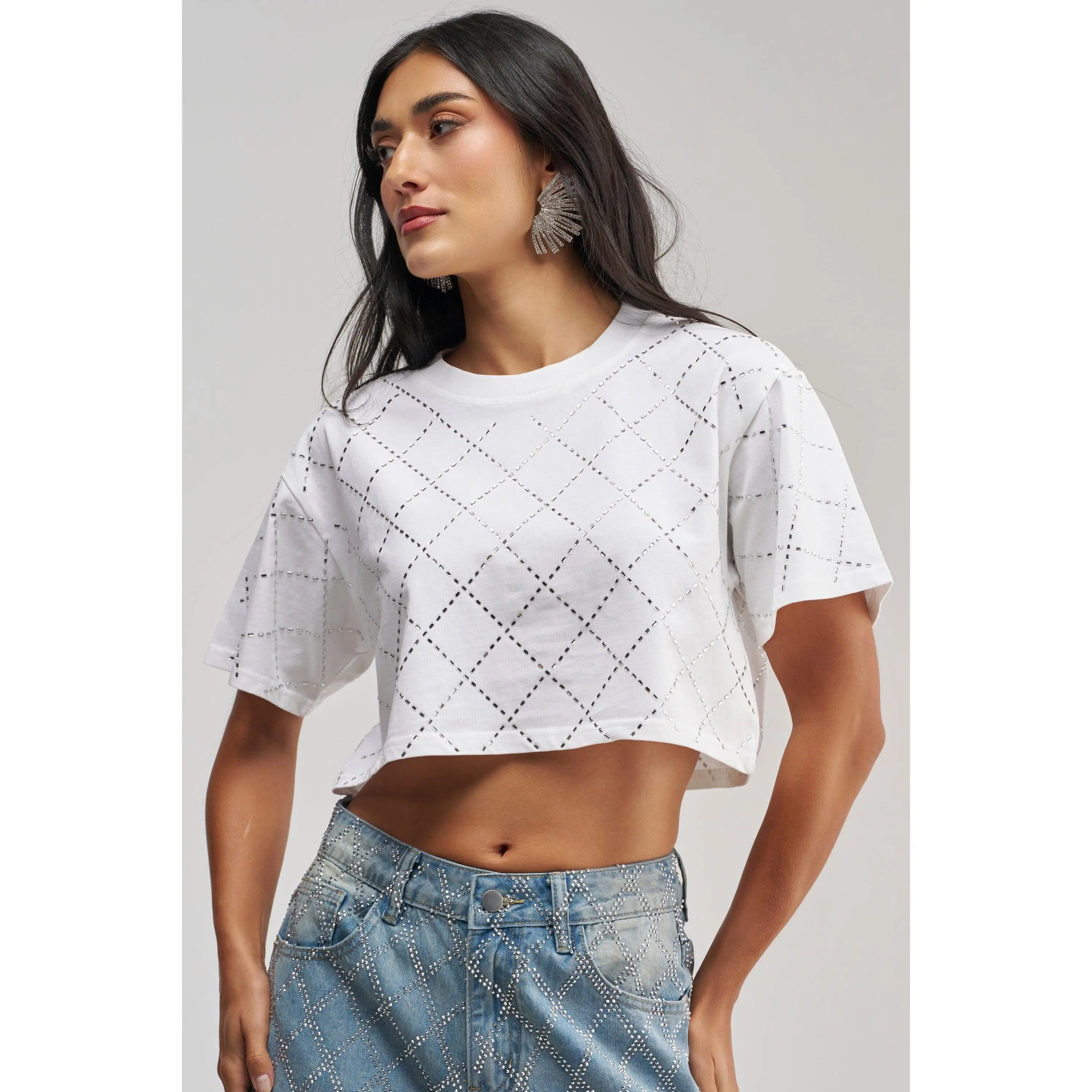 DIAMOND DUST RHINESTONE TEE
