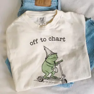 Funny Nurse GIft, Women's Comfort Colors, Registered Nurse Shirt, Off To Chart, Nurse Frog Shirt, Nurse Appreciation