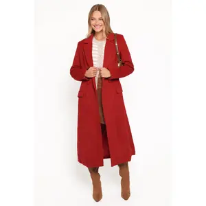 Jett Long Blazer Coat - Red