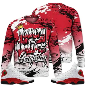 Retro 13 Chicago Outfits, Chicago 13s Ugly Sweater, Values Of Loyalty Drip Streetwear Unisex Sneaker Matching Shirts