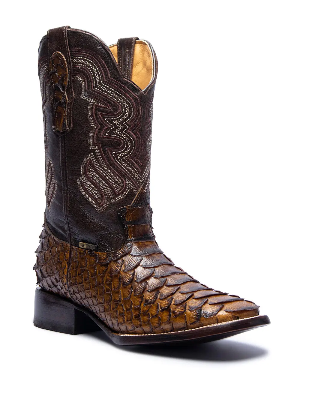 JP Western Boots - Honey Python Texture Embossed JP Western Boots - Honey Python Texture Embossed