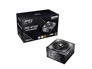 ASRock PRO PRO-M750G 750 W ATX 3.1 80 PLUS GOLD Certified Power Supplies