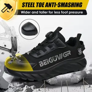 【Clearance Sale】Breathable Mesh Safety Shoes for Men | Steel-Toe, Anti-Smash & Anti-Puncture, Shock-Absorbing Work Footwear