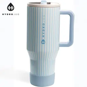 HydroJug 40oz Water Bottle with Handle & Straw | Leakproof Insulated Tumbler Fits Cup Holder | Gym Travel Bottle