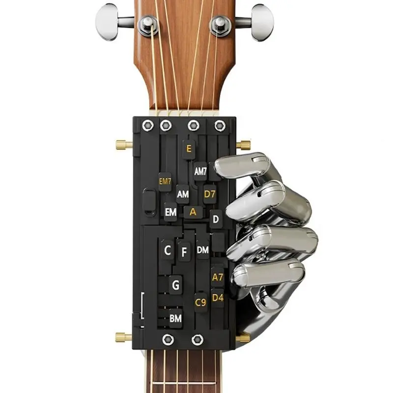New Guitar Learn Aid Tool with 16 Chords,Guitar Chord Trainer Folk Guitar Chords Learning System for Guitar Beginner