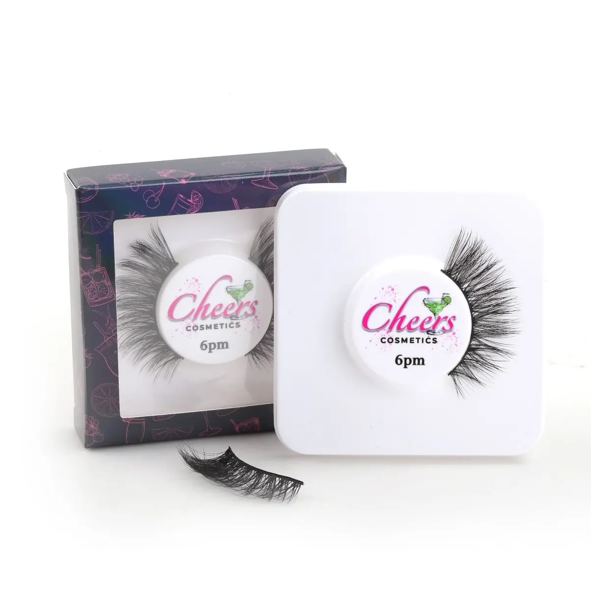 6 pm Eyelashes - Black Cotton Eyeliner Effect Band for Realistic and Long-Lasting Eyelash Extensions Makeup Cosmetic Eyelashes Extensions