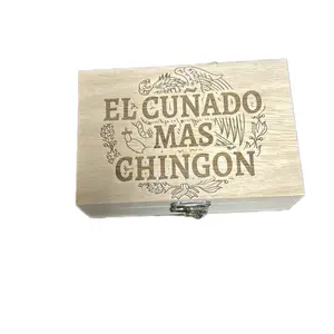 El Cuñado Mas Chingón Shot Glass Set, Durable Glass Drinkware with Graphic in Wooden Box, Perfect Father's Day Gift & Custom Father's Day Gift for Special Occasions, Father's Day Gifts