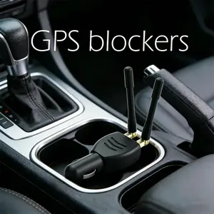 Car GPS Signal Protector Privacy Security Anti-Trac Device for Vehicles Portable Travel Accessory Indoor & Outdoor Use Black ABS 12-24V 0.3W 5-15m Range Blockers USB Portable for Car Travel