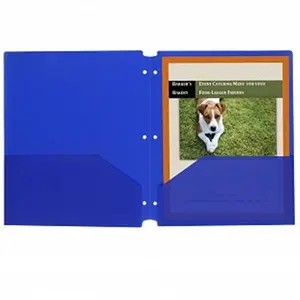 212 MAIN 2-Pocket Heavyweight Poly Portfolio Folder - Blue, 25-Count Box, Letter Size