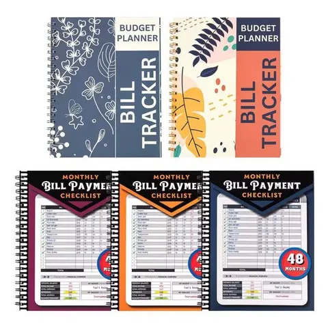 Bill Payment Tracker - Spiral Bound 960 Records for 4 Years, Bank Account Tracking, Debt Payoff Planning & Expense Tracking - Durable Bound Notebook for Monthly Financial Overview & Budgeting