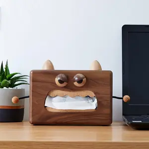 Handmade wooden tissue box