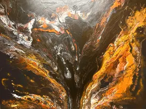 Season Manipulation 36x48 Colorful Acrylic Abstract Art Canvas Wrapped Unframed Wall Decor