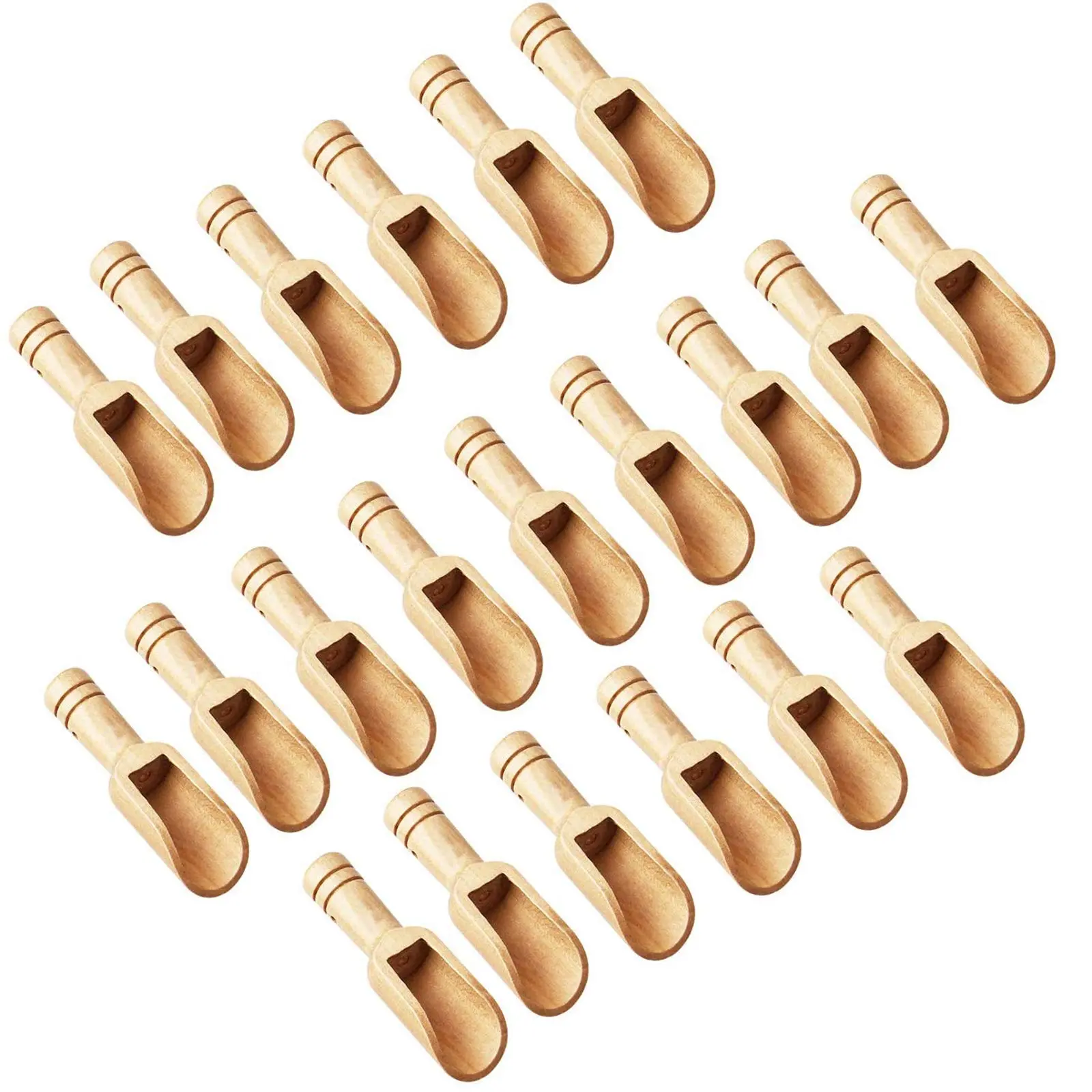 Mini Bamboo Spoons - Mini Wooden Spoons for Sugar Scrubs, Bath Salts, Cooking & DIY Tableware - 2.9" Length, 0.51" Mouth, Reusable, Portable - Cutlery