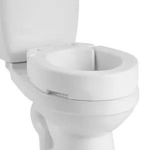 VEVOR Raised Toilet Seat, 300 lbs Load Capacity, 3.5-Inch Lift Height, Commode Elevated Toilet Seat Riser with Enlarged Opening for Seniors, Elderly, Handicap, Disabled, and Adults, Fits Round BowlSummervibes