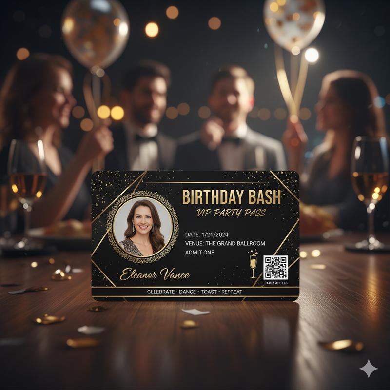 Priority Access Exclusive Member ID - Customizable Designs for Businesses Events and Themed Parties VIP-JD-2025