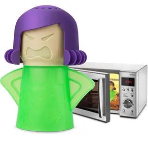 Angry Mama Microwave Oven Steam Cleaner - Cut Cleaning Time by Half, Green Color, Kitchen Tool for Effective Cleaning - Utensils baking