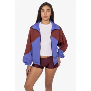 RNF555C - Nylon Crinkle Zip-Up Colorblock Windbreaker